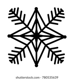 snow flake isolated icon