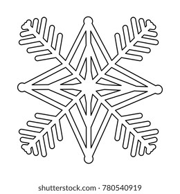 snow flake isolated icon