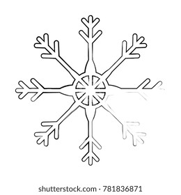 snow flake isolated icon