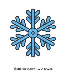 snow flake line filled icon