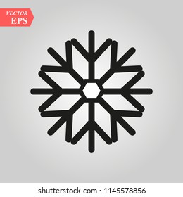 snow flake line web icon on white background