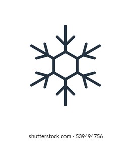 snow flake line web icon on white background