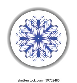 snow flake medallion, vector art illustration, easy to change colors