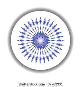 snow flake medallion, vector art illustration, easy to change colors