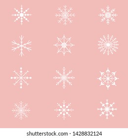 
Snow Flake pink backgroud  adobe illustration
