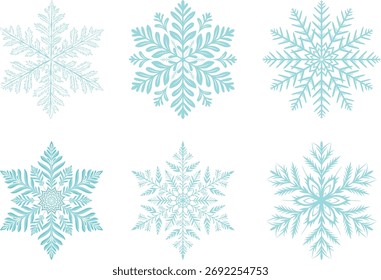 Floco de neve conjunto de 6
