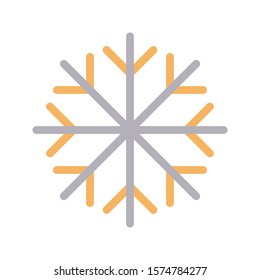 snow flake vector color line icon 
