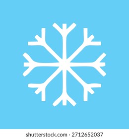 SNOW FLAKE vector glyph color icon.