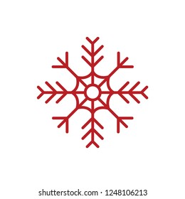 Snow flake vector icon. Background for winter and christmas theme or new year icon for holiday web site.