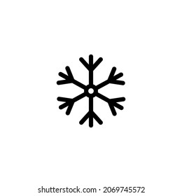 Snow flake. Vector illustration of safe packaging symbol for use at low or cold temperatures, isolated on a blank background that can be edited and changed color. Perfect for code on packaging.
