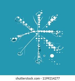 Snow flake . Vector Illustration. Winter design element.