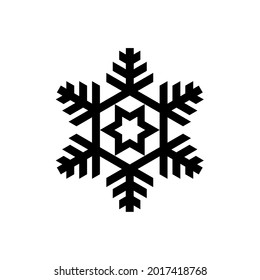 Snow flake. Vector illustration of winter, safe packaging symbol for use at low or cold temperatures, isolated on a blank background that can be edited and changed color. Perfect for code on packaging