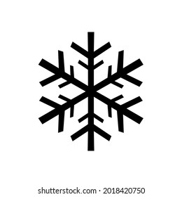 Flake de nieve. Ilustración vectorial del invierno, símbolo de embalaje seguro para su uso a temperaturas bajas o frías, aislado en un fondo en blanco que se puede editar y cambiar de color. Perfecto para el código en el embalaje