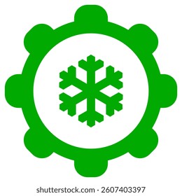 Snow flake and wheel on white