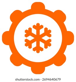 Floco de neve e roda em branco