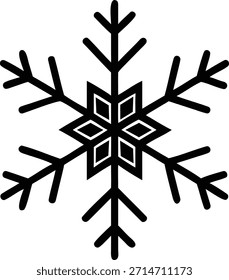O ícone de inverno do floco de neve.