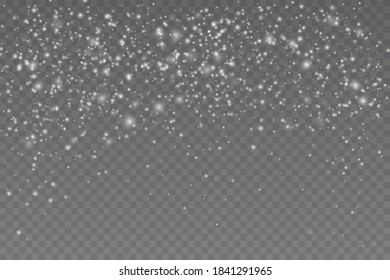 Snow flakes, snow background. Falling Christmas Shining transparent beautiful, little snow