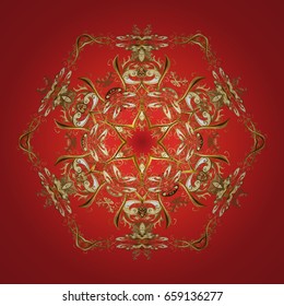 Snow flakes background. Snowflake vector design on colorful background.