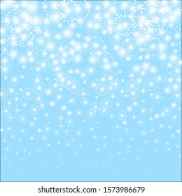 Snow flakes. Beauteous winter silver snowflake overlay template. Fancy vector illustration. Sparce snow