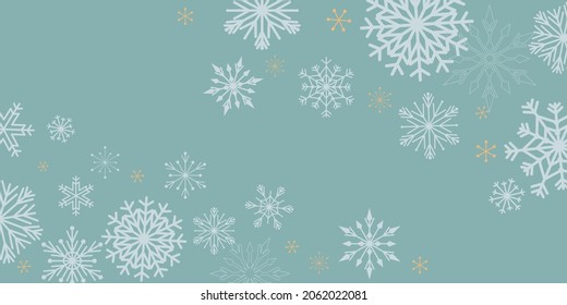 Snow flakes decoration pattern. winter, Christmas background. Vector illustration.
