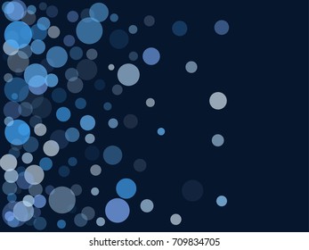 Snow flakes falling concept winter vector background illustration. Falling snow vector confetti, Christmas, New Year festive background. Rich, Shiny Blue abstract snowflakes holiday decoration.