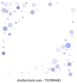 Snow flakes falling concept winter vector background border illustration. Falling snow vector confetti frame, Christmas or New Year background. Rich, Shiny Blue abstract snowflakes holiday decoration.