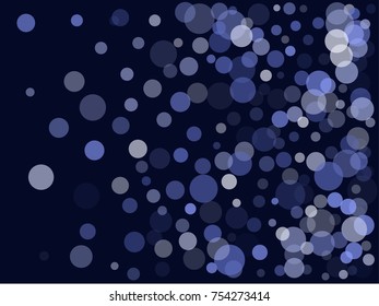 Snow flakes falling concept winter vector background illustration. Falling snow vector confetti, Christmas, New Year festive background. Rich, Shiny Blue abstract snowflakes holiday decoration.