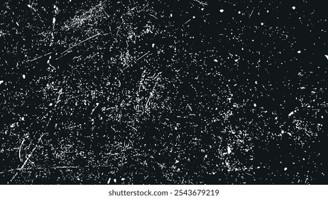 Snow flakes falling isolated. White snowflakes on black background. Snow pattern texture. Snowstorm backdrop. Snowfall overlay background. Winter ice effect. Vector illustration, EPS 10.