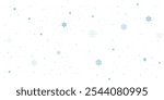 Snow flakes falling macro illustration, christmas snowflakes confetti falling chaotic scatter card. Winter snow shapes decor. Airy flakes falling and flying winter cool