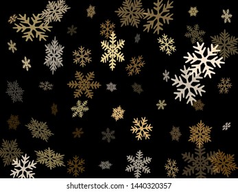 Snow flakes falling macro vector design, christmas snowflakes confetti falling scatter banner. Winter snow shapes decor. Motion flakes falling and flying winter cold weather vector.
