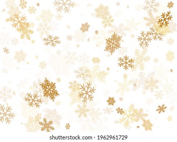 Snow flakes falling macro vector illustration, christmas snowflakes confetti falling scatter card. Winter snow shapes decor. Windy flakes falling and flying winter cool vector background.