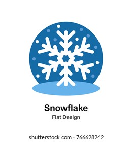Snow Flakes flat illustration icon