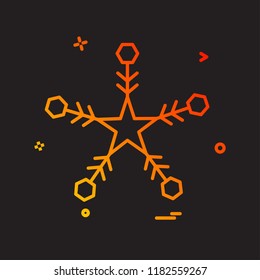 Snow flakes icon design vector