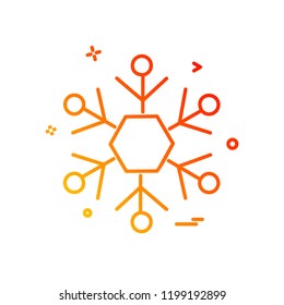 Snow flakes icon design vector