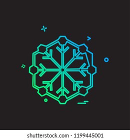 Snow flakes icon design vector