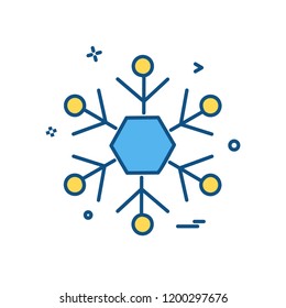 Snow flakes icon design vector
