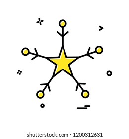 Snow flakes icon design vector