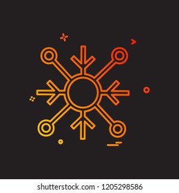 Snow flakes icon design vector