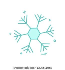 Snow flakes icon design vector