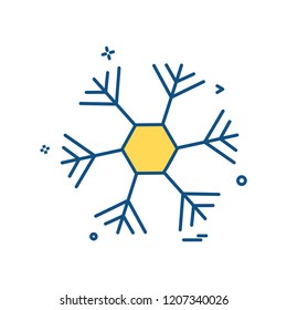 Snow flakes icon design vector
