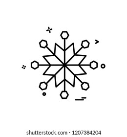 Snow flakes icon design vector