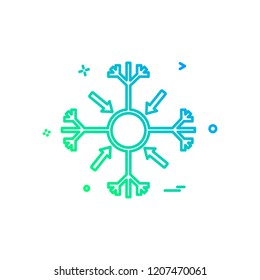 Snow flakes icon design vector