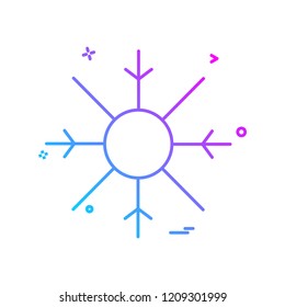 Snow flakes icon design vector