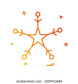 Snow flakes icon design vector