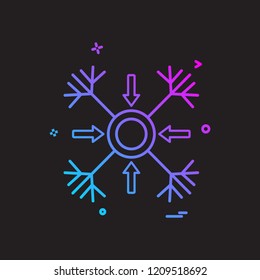 Snow flakes icon design vector