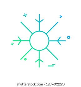 Snow flakes icon design vector