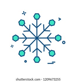 Snow flakes icon design vector