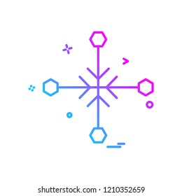 Snow flakes icon design vector