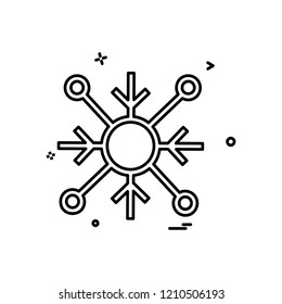 Snow flakes icon design vector