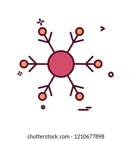 Snow flakes icon design vector